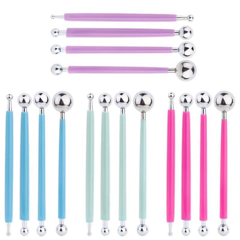 KOVEEN For Embossing Pattern 4 Pcs Point Drill Creasing Pen With DIY Ball Styluses Tools Spiral Double Head Clay Sculpting Tools
KOVEEN For Embossing Pattern 4 Pcs Point Drill Creasing Pen With DIY Ball Styluses Tools Spiral Double Head Clay Sculpting Tools