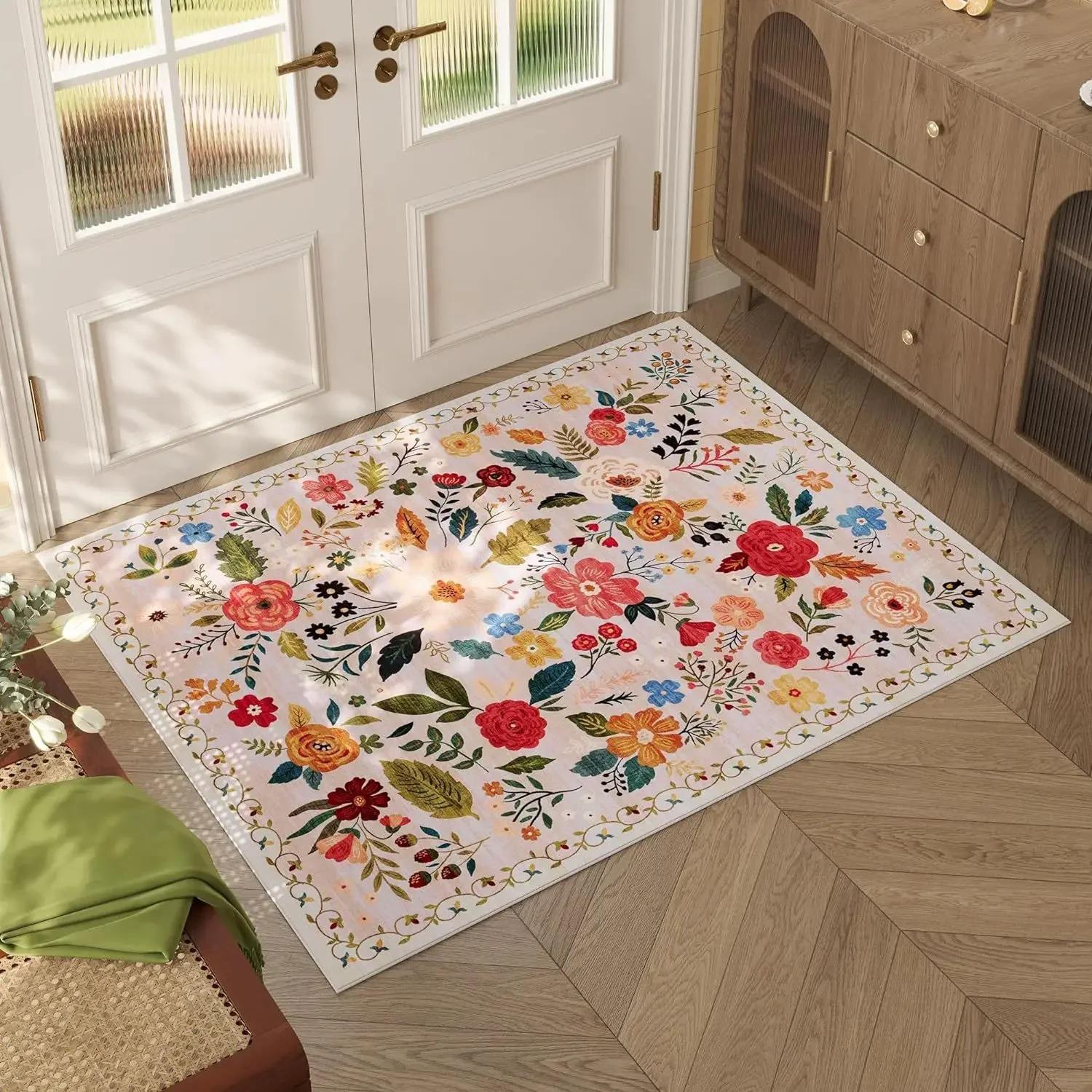 Floral Entry Door mat Scandinavian Style Anti Slip Light Luxury American Countryside Decorative Carpet Home Decoration 30X50cm
Floral Entry Door mat Scandinavian Style Anti Slip Light Luxury American Countryside Decorative Carpet Home Decoration 30X50cm