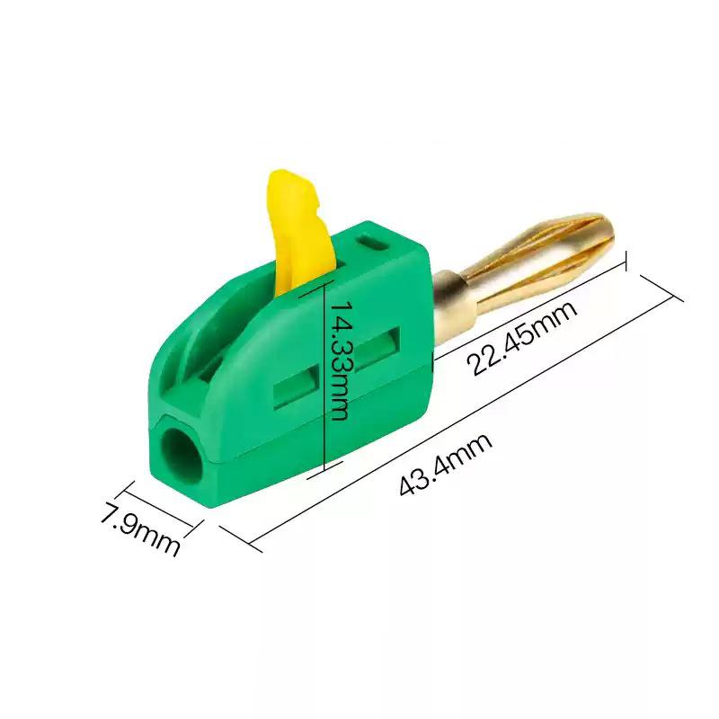 32A 4mm Gold-Plated Quick Connect Banana Plug High Current Audio Copper Connectors Portable for Speakers And Amplifier
32A 4mm Gold-Plated Quick Connect Banana Plug High Current Audio Copper Connectors Portable for Speakers And Amplifier