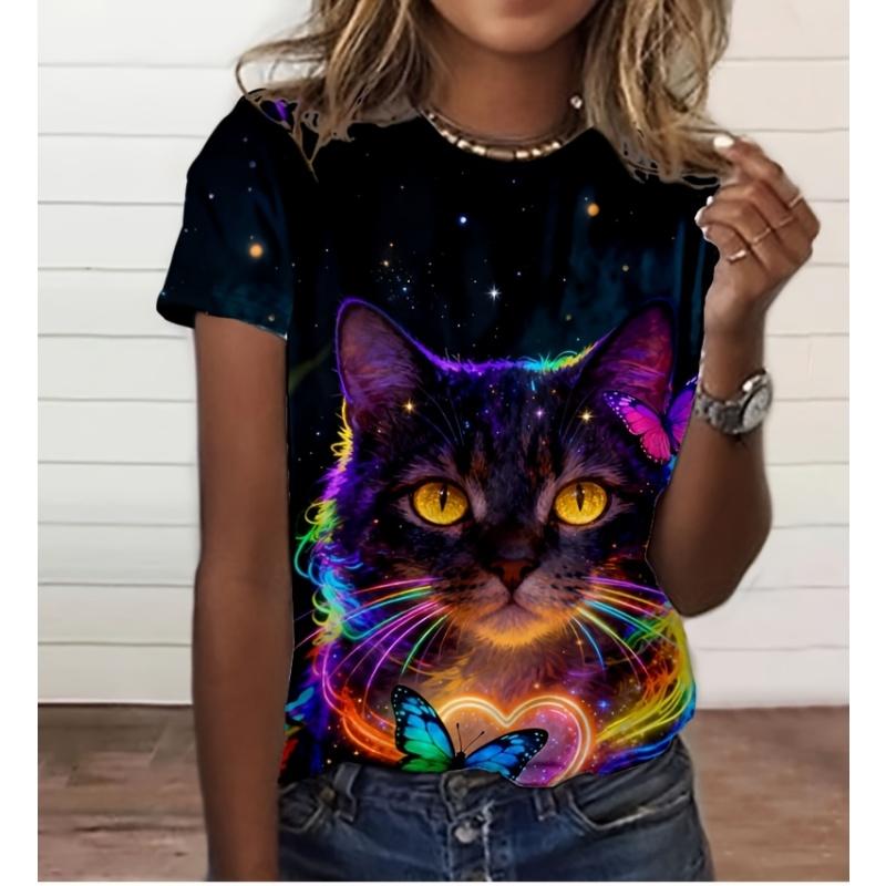 Women s T-shirt with apple butterfly pattern, summer fashion round neck loose top, short sleeved T-shirt 5XL
Women s T-shirt with apple butterfly pattern, summer fashion round neck loose top, short sleeved T-shirt 5XL