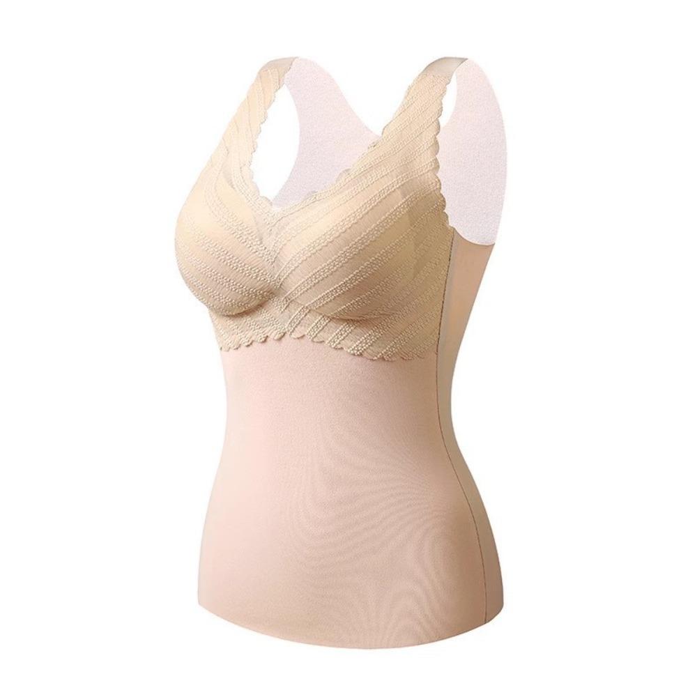 Winter Autumn Women Thermal Underwear Bottoming Shirt High Elastic Sleevesless Warm Top Vest Large Size Seamless Undershirts L тілесний
Winter Autumn Women Thermal Underwear Bottoming Shirt High Elastic Sleevesless Warm Top Vest Large Size Seamless Undershirts L тілесний