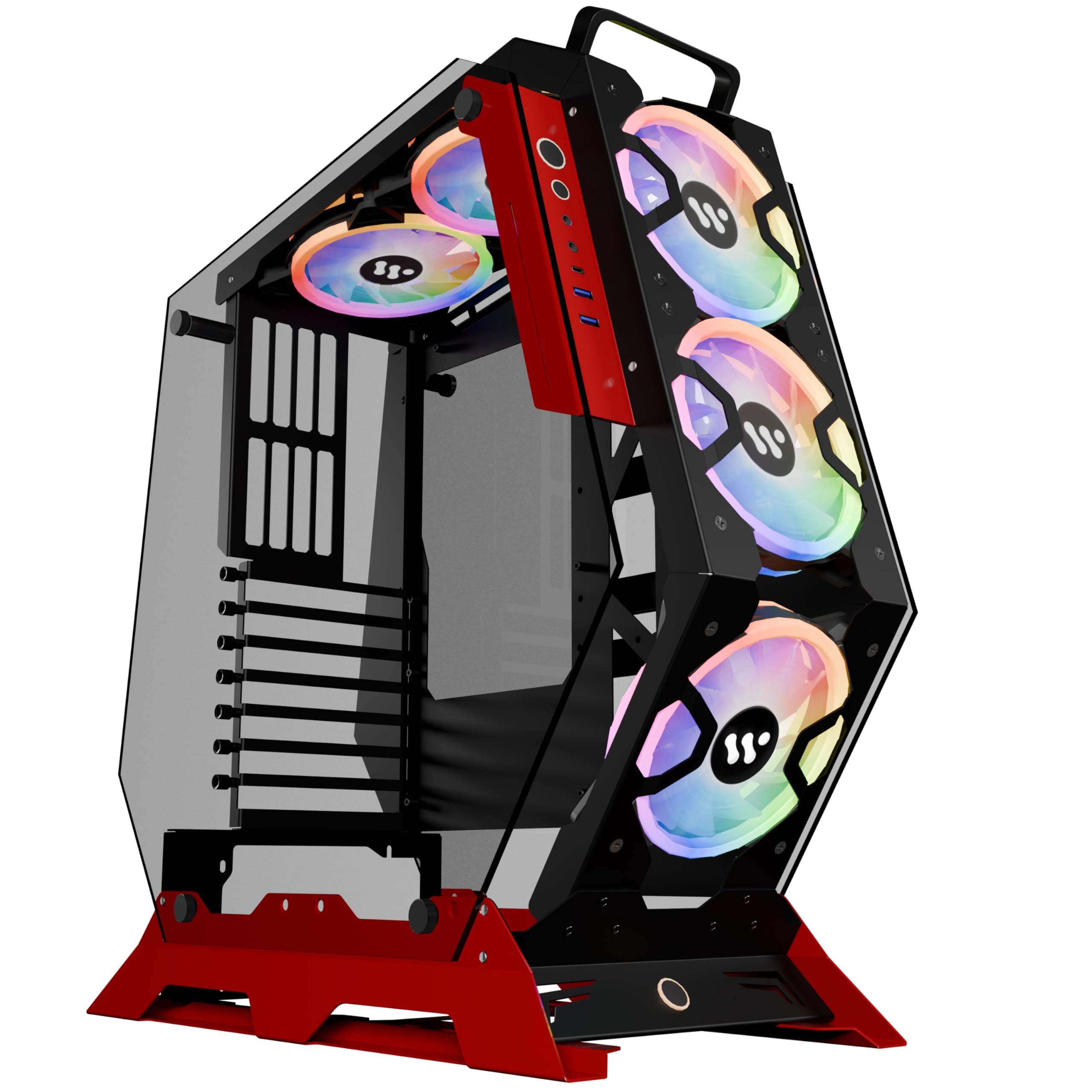 Корпус ПК KEDIERS Корпус із загартованого скла з 7 вентиляторами ARGB C570 ATX-Tower, (Червоний)
Корпус ПК KEDIERS Корпус із загартованого скла з 7 вентиляторами ARGB C570 ATX-Tower, (Червоний)