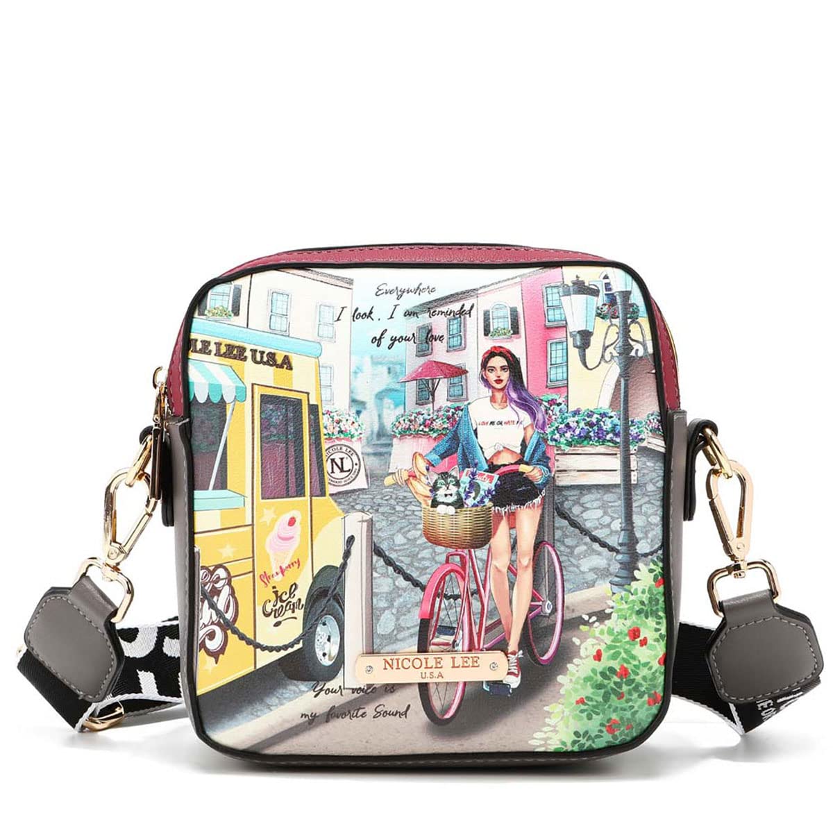 NICOLE LEE PRT16290 Square Shoulder Bag Mini Shoulder Big Logo Jacquard Logo Small Vegan Leather Vegan Nicole Lee Antique Mini Bag SDGs Divider
NICOLE LEE PRT16290 Square Shoulder Bag Mini Shoulder Big Logo Jacquard Logo Small Vegan Leather Vegan Nicole Lee Antique Mini Bag SDGs Divider