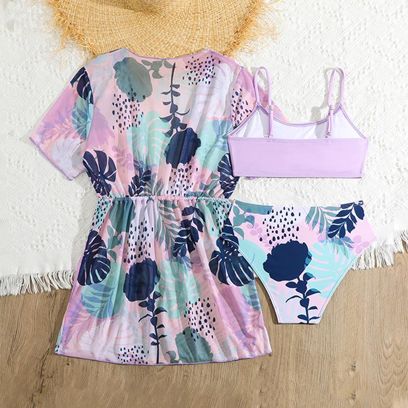 2025 European & American Fashion Girls Three-Piece Swimsuit Set: Printed Bikini Swimwear 9 Years фіолетовий
2025 European & American Fashion Girls Three-Piece Swimsuit Set: Printed Bikini Swimwear 9 Years фіолетовий