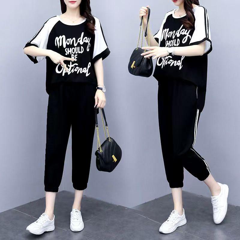 Plus Size Women s Korean Style Two-Piece: Loose Slimming Short Sleeve & Seven-Point Pants Set for Summer 200 Jin Medium чорний
Plus Size Women s Korean Style Two-Piece: Loose Slimming Short Sleeve & Seven-Point Pants Set for Summer 200 Jin Medium чорний