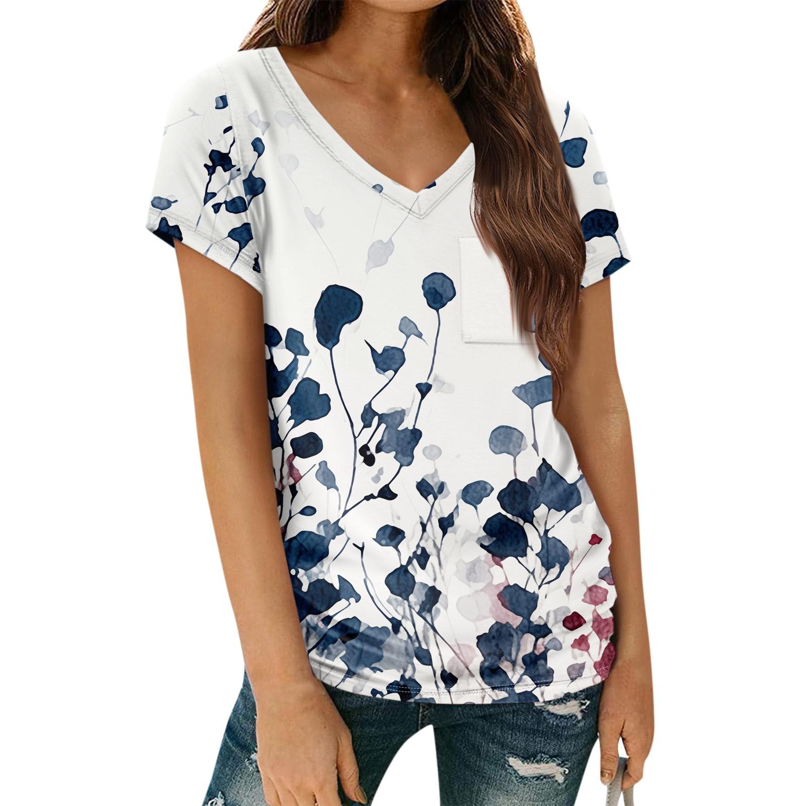 Женские повседневные топы, футболка с коротким рукавом и v-образным вырезом, пуловер с принтом и карманами L
Женские повседневные топы, футболка с коротким рукавом и v-образным вырезом, пуловер с принтом и карманами L