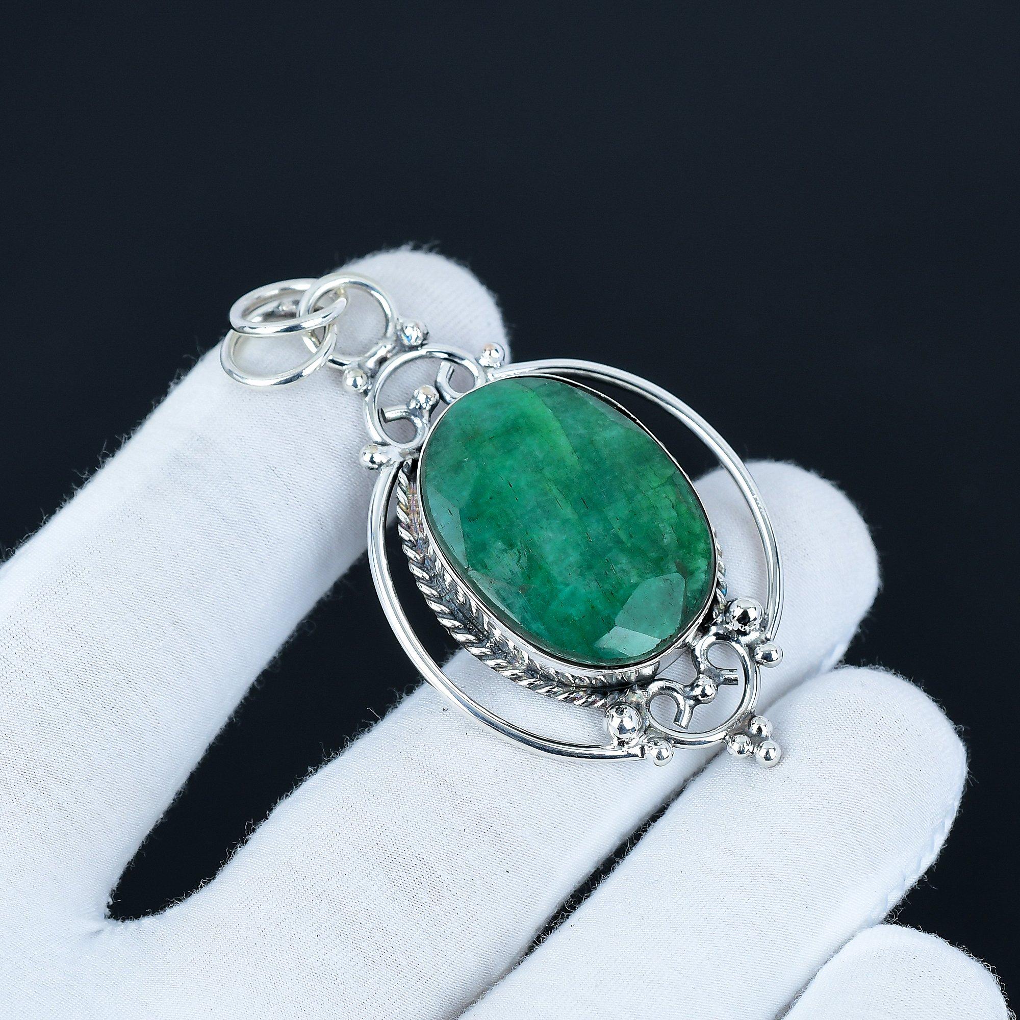 Красивая подвеска с изумрудом, ювелирное изделие из стерлингового серебра 925 пробы, серебряная подвеска, украшение в стиле бохо, подвеска для ожерелья для подарков на день рождения 6.5 Cm зелёный
Красивая подвеска с изумрудом, ювелирное изделие из стерлингового серебра 925 пробы, серебряная подвеска, украшение в стиле бохо, подвеска для ожерелья для подарков на день рождения 6.5 Cm зелёный