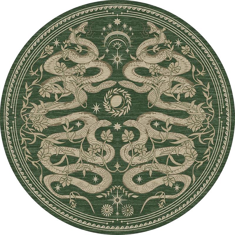 Round Living Room Carpet Vintage Plant Snake Rug Home Decor Rugs Non-slip Machine Washable Floor Mat Alfombra De Sala De Estar 90x90cm
Round Living Room Carpet Vintage Plant Snake Rug Home Decor Rugs Non-slip Machine Washable Floor Mat Alfombra De Sala De Estar 90x90cm