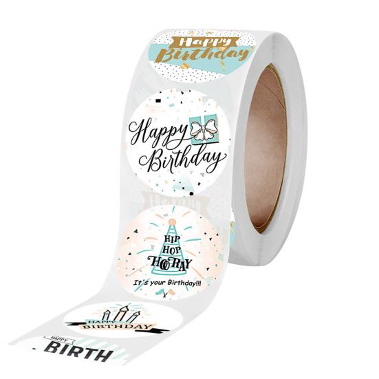 1 Roll 500Pcs Sticker Labels Cartoon Pattern Self-Adhesive Happy Birthday Gift Box Sealing Stickers Home Decor for Festival A
1 Roll 500Pcs Sticker Labels Cartoon Pattern Self-Adhesive Happy Birthday Gift Box Sealing Stickers Home Decor for Festival A