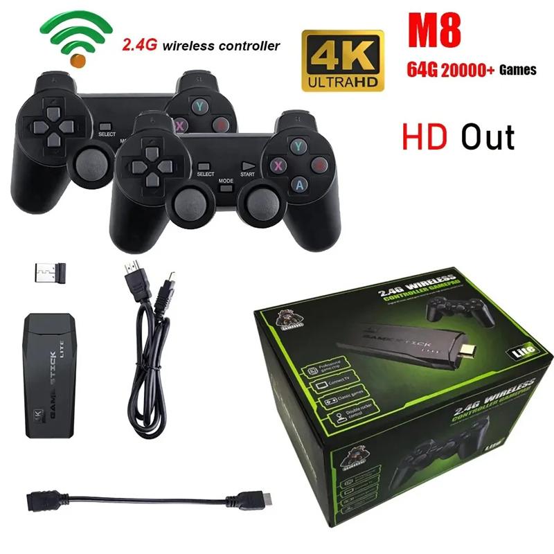 M8 Ретро игровая консоль 4k 2,4G Беспроводная консоль Game Stick 4k 20000 Games Портативная игровая консоль Dendy для PS1/GBA/MD
M8 Ретро игровая консоль 4k 2,4G Беспроводная консоль Game Stick 4k 20000 Games Портативная игровая консоль Dendy для PS1/GBA/MD