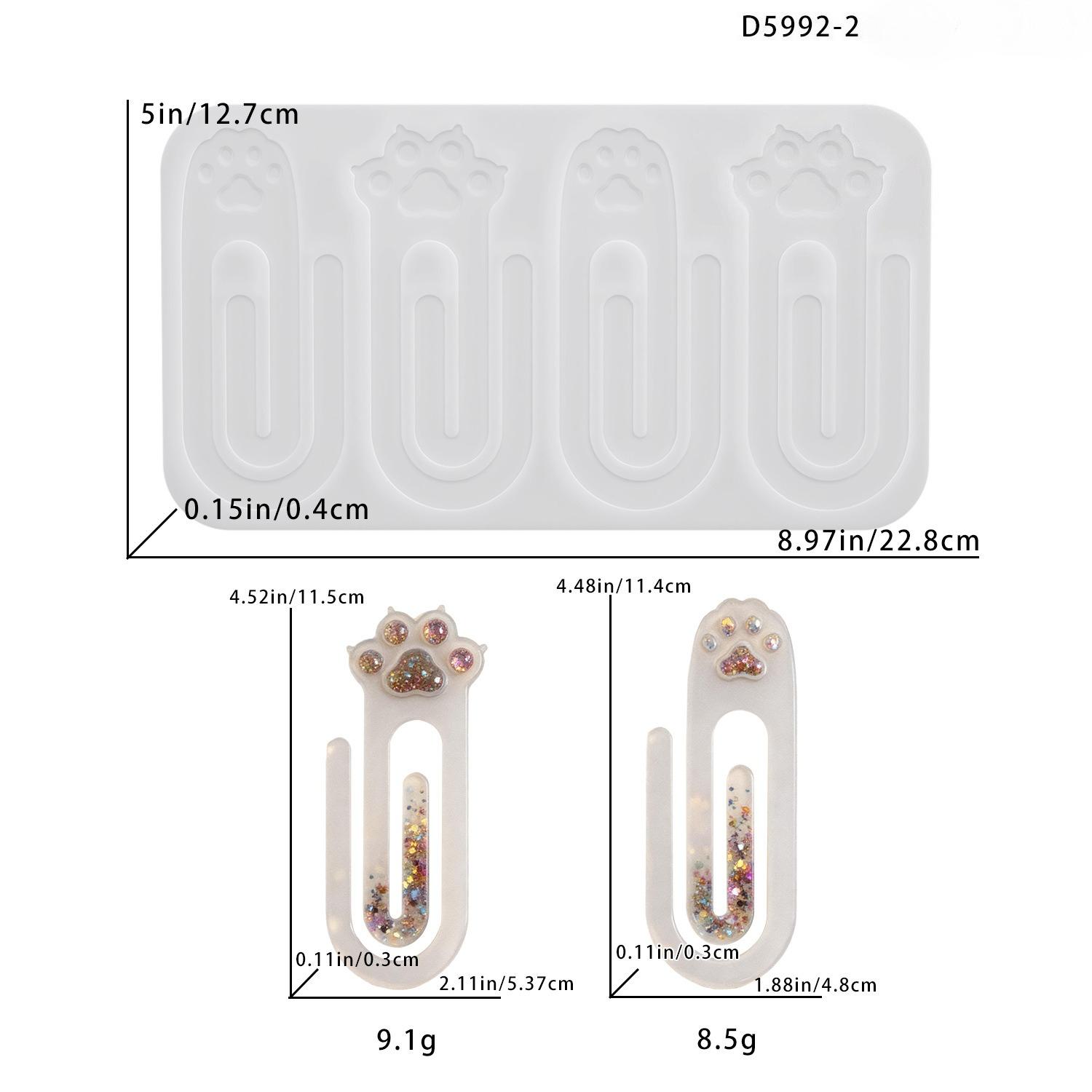 DIY Cat Paw Clip Bookmark Resin Mold Cute Cat Paw Bookmark Plaster Silicone Mold Holiday Gift Creative Gift
DIY Cat Paw Clip Bookmark Resin Mold Cute Cat Paw Bookmark Plaster Silicone Mold Holiday Gift Creative Gift