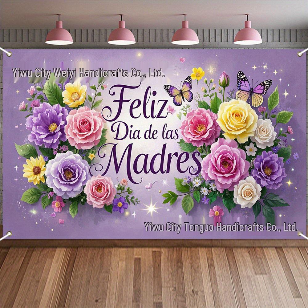 Mother s Day Party Decoration: Hanging Cloth Background & Ornaments 180*110 without holes
Mother s Day Party Decoration: Hanging Cloth Background & Ornaments 180*110 without holes