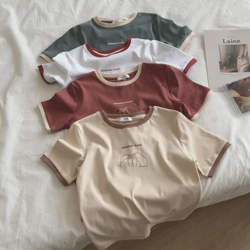 Women s 2024 Summer Slim Fit Color-Blocked Short-Sleeve T-shirt - Casual Korean Style One Size
Women s 2024 Summer Slim Fit Color-Blocked Short-Sleeve T-shirt - Casual Korean Style One Size