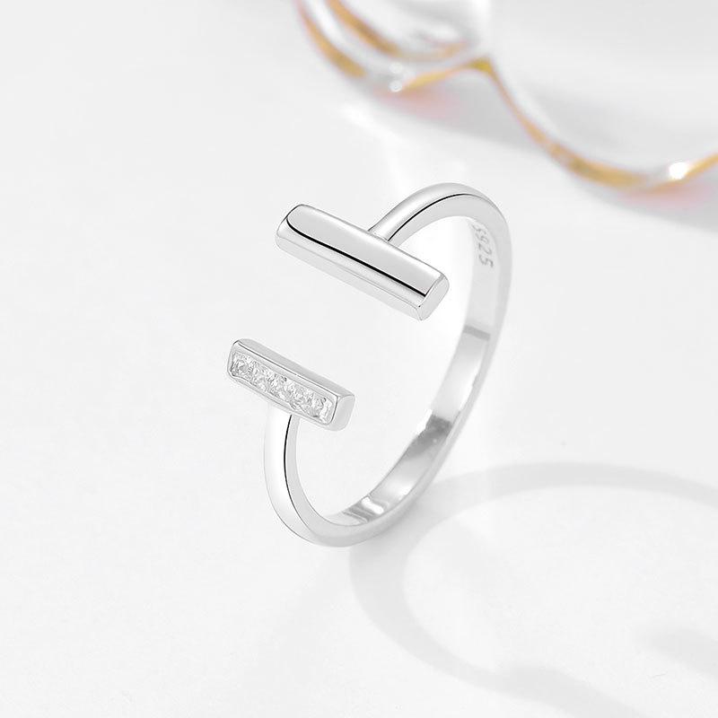 European & American S925 Sterling Silver Double T Diamond Women s Ring - Minimalist Japanese & Korean Style. Adjustable Open-end платиновый
European & American S925 Sterling Silver Double T Diamond Women s Ring - Minimalist Japanese & Korean Style. Adjustable Open-end платиновый