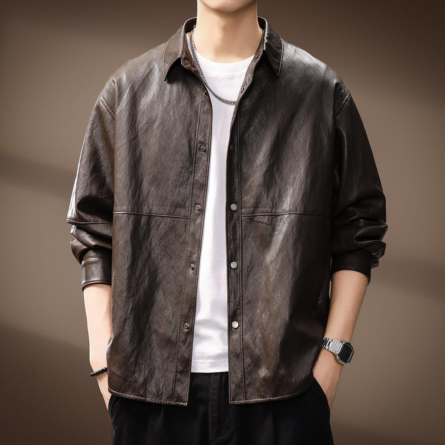 Men s Retro PU Leather Motorcycle Jacket – Cool Heavy-Duty Autumn Workwear M (suitable for 100-120 jin)
Men s Retro PU Leather Motorcycle Jacket – Cool Heavy-Duty Autumn Workwear M (suitable for 100-120 jin)