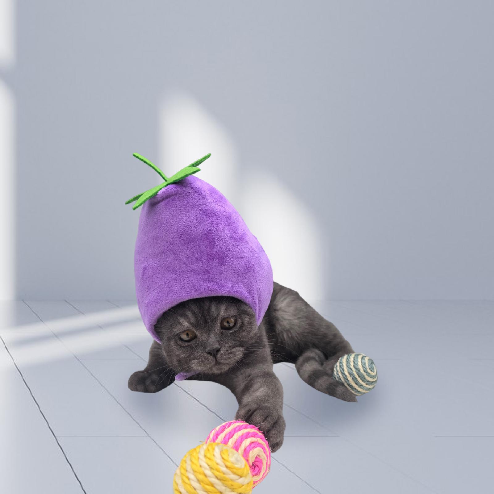 Pet Costume Eggplant Hat Photo Prop Christmas Headgear Dog Headwear for Easter Halloween Festive Party Small Animals Фіолетовий
Pet Costume Eggplant Hat Photo Prop Christmas Headgear Dog Headwear for Easter Halloween Festive Party Small Animals Фіолетовий