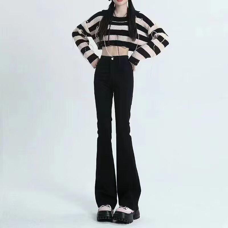 Women s High Waist Black Flare Jeans 2025 - Petite Slimming Raw Edge Horseshoe Pants for Spring and Autumn XL: 155-165cm, 121-131 jin
Women s High Waist Black Flare Jeans 2025 - Petite Slimming Raw Edge Horseshoe Pants for Spring and Autumn XL: 155-165cm, 121-131 jin