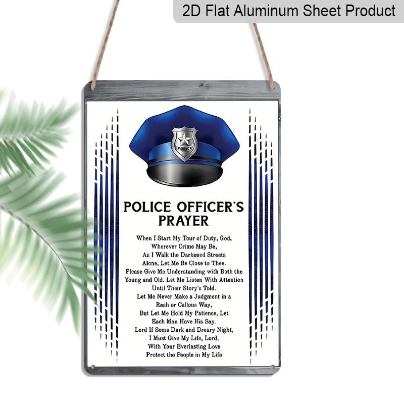 2D Flat 1pc Prayer for Police Officers Metal Sign - Heavy-Duty Aluminium Wall-Mounted Police Appreciation Plaque with English Prayer Text, 12x8 20*30cm
2D Flat 1pc Prayer for Police Officers Metal Sign - Heavy-Duty Aluminium Wall-Mounted Police Appreciation Plaque with English Prayer Text, 12x8 20*30cm