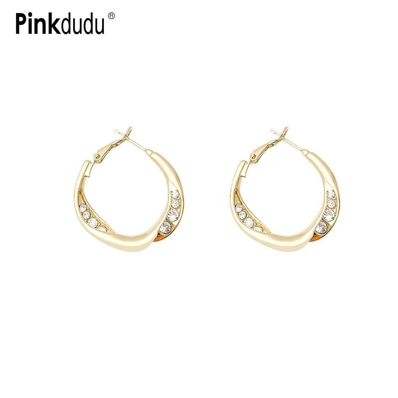 Pinkdudu модные простые позолоченные круглые серьги-гвоздики романтические роскошные геометрические серьги с цирконием для женщин ювелирные изделия PD1386 золотой
Pinkdudu модные простые позолоченные круглые серьги-гвоздики романтические роскошные геометрические серьги с цирконием для женщин ювелирные изделия PD1386 золотой