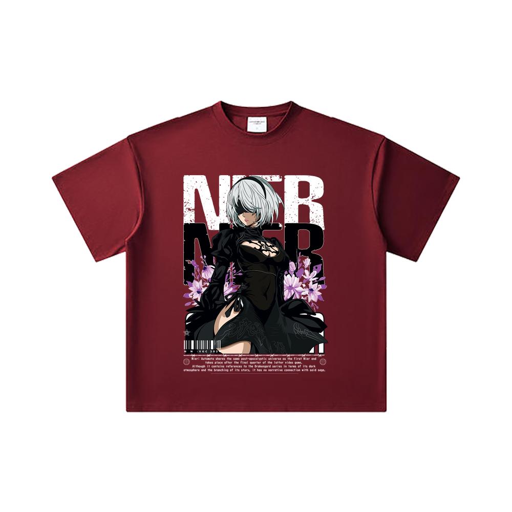 260 GSM Double Yarn 32 Count 100% Cotton Nier Automata V1 Print Unisex Heavy Cotton T Shirt 2XL вина червоного кольору
260 GSM Double Yarn 32 Count 100% Cotton Nier Automata V1 Print Unisex Heavy Cotton T Shirt 2XL вина червоного кольору