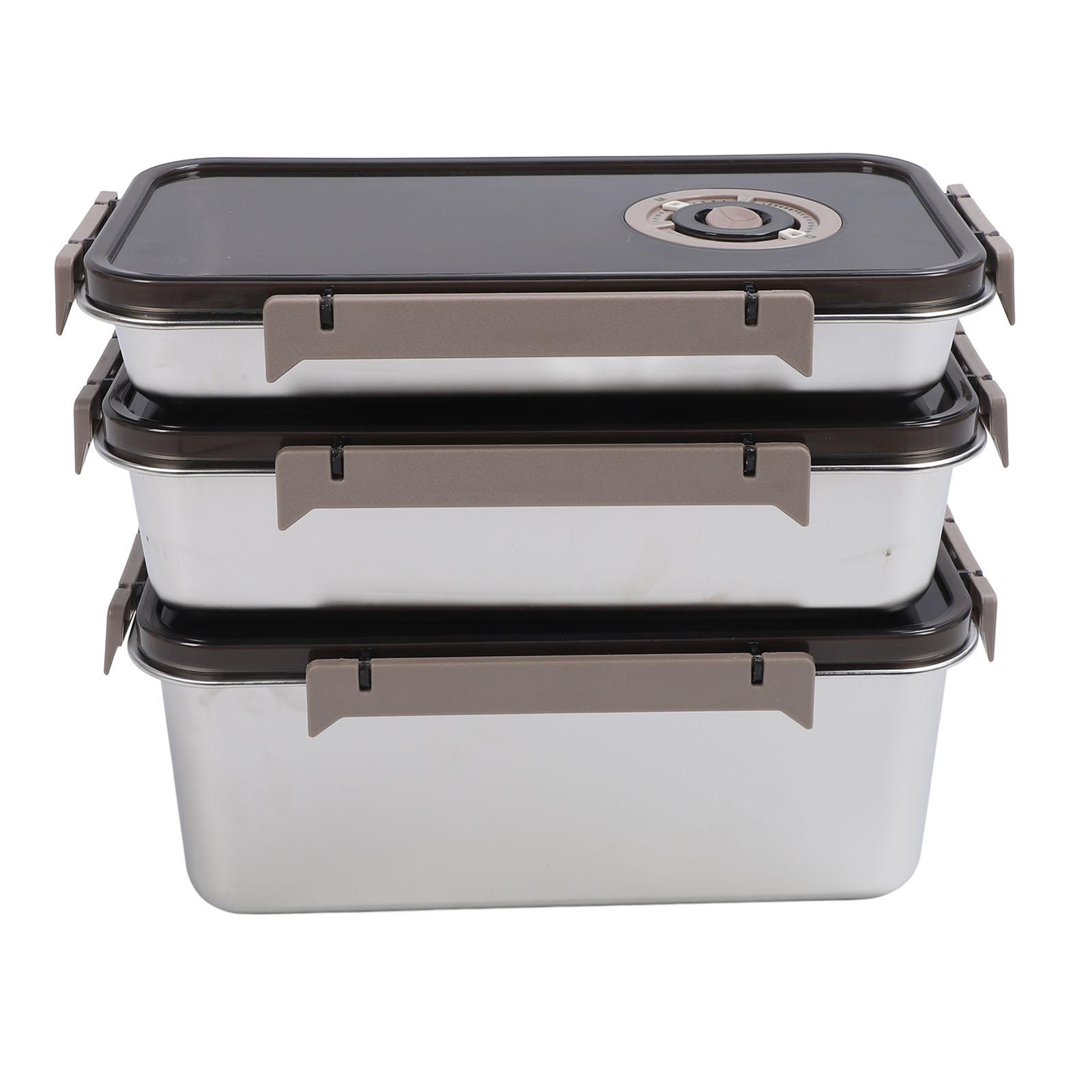 3pcs Stainless Steel Crisper Professional High Capacity Airtight Microwaveable Fridge Food Storage Container with Lids for Kitchen
3pcs Stainless Steel Crisper Professional High Capacity Airtight Microwaveable Fridge Food Storage Container with Lids for Kitchen