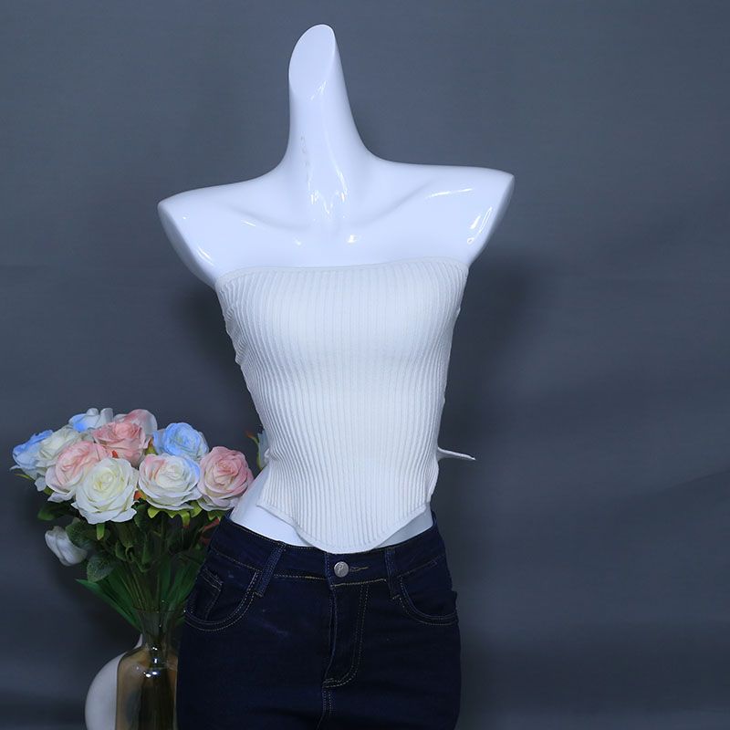 Foreign Trade Original Order Sexy off-the-Shoulder Flat Strapless Tube Top Sunken Stripe Tight Irregular Knitting Spaghetti-Strap Camisole Top White M
Foreign Trade Original Order Sexy off-the-Shoulder Flat Strapless Tube Top Sunken Stripe Tight Irregular Knitting Spaghetti-Strap Camisole Top White M