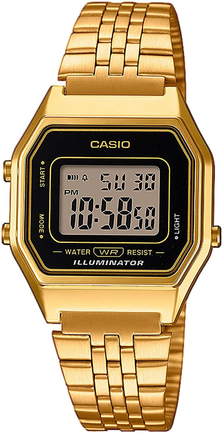 Casio Standard Montre Femme Quartz Digital Cadran Noir Bracelet Acier - LA680WEGA-1ER - - - - - Doré
Casio Standard Montre Femme Quartz Digital Cadran Noir Bracelet Acier - LA680WEGA-1ER - - - - - Doré