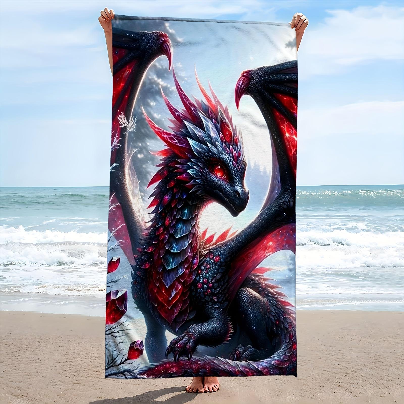Dragon Design Highly Absorbent Microfiber Beach Towel, for Travel Swimming Diving Surfing Yoga Camping W40*H60(CM)
Dragon Design Highly Absorbent Microfiber Beach Towel, for Travel Swimming Diving Surfing Yoga Camping W40*H60(CM)