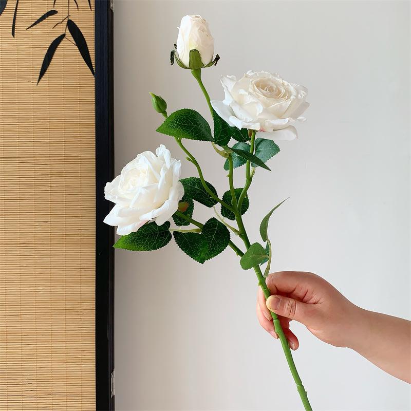 3-head Rose Simulated Flower, Dried Flower, Fake Flower, Bouquet, Decoration for Living Room, Photo Props білий
3-head Rose Simulated Flower, Dried Flower, Fake Flower, Bouquet, Decoration for Living Room, Photo Props білий