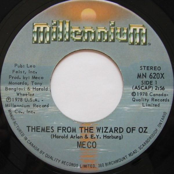 7inch Record MECO MONARDO - Themes From The Wizard Of Oz / Fant MN620X Millennium 1978 Canada Soundtracks & Musicals Used
7inch Record MECO MONARDO - Themes From The Wizard Of Oz / Fant MN620X Millennium 1978 Canada Soundtracks & Musicals Used