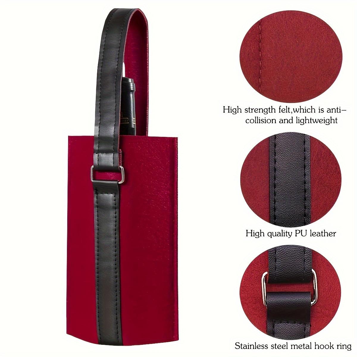 2 Bottle Wine Bag with Divider,Customizable Reusable Wine Bottle Carrier,red&black,Wine Bottle Gift Bags,Felt Wine Tote Bag
2 Bottle Wine Bag with Divider,Customizable Reusable Wine Bottle Carrier,red&black,Wine Bottle Gift Bags,Felt Wine Tote Bag