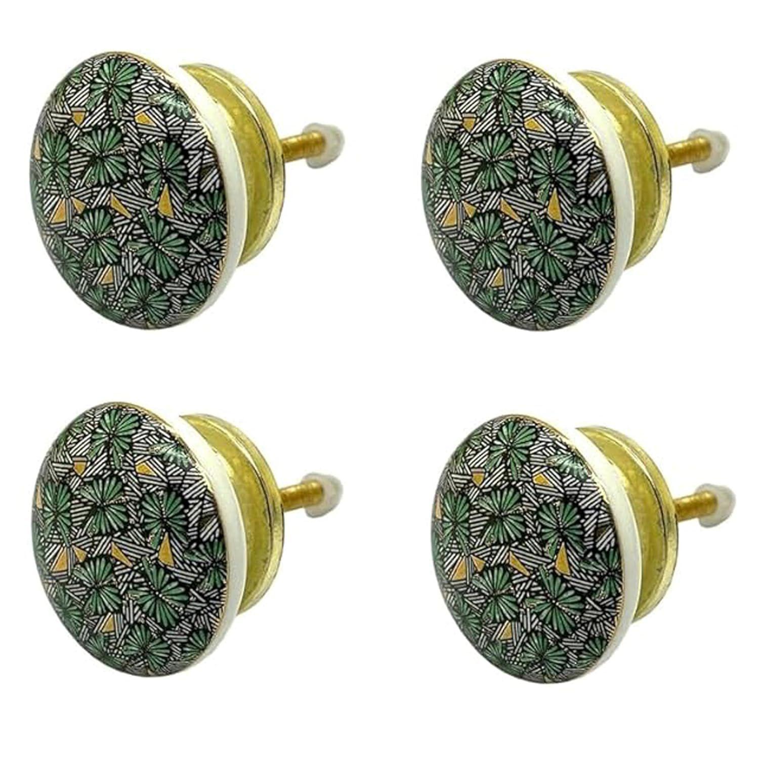 Ceramic Knobs Drawer Pulls for Cabinets and Cupboards (38mm, Gold Multicolour) - Pack of 4 knobs (Nature)
Ceramic Knobs Drawer Pulls for Cabinets and Cupboards (38mm, Gold Multicolour) - Pack of 4 knobs (Nature)