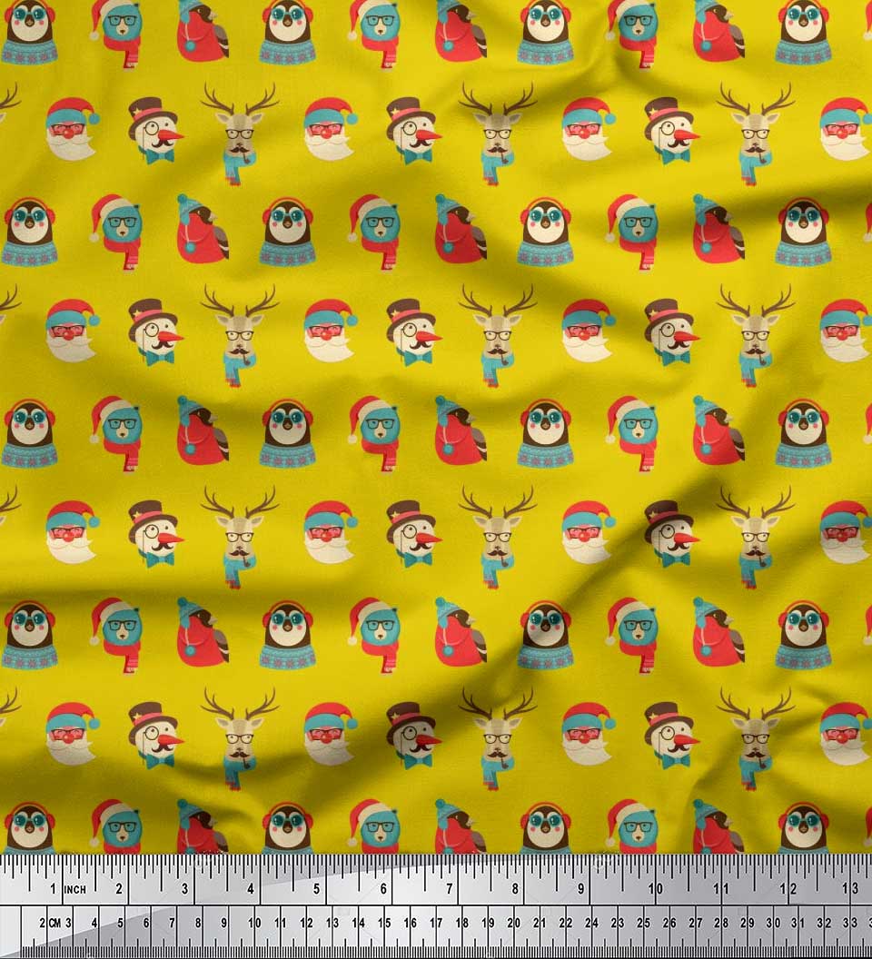 Тканина Soimoi Black, японський креп-сатин, обличчя тварини, шапка та кашне, зимовий принт, тканина на метр 42 дюйма 42 Inch Wide - Poly Crepe жовтий
Тканина Soimoi Black, японський креп-сатин, обличчя тварини, шапка та кашне, зимовий принт, тканина на метр 42 дюйма 42 Inch Wide - Poly Crepe жовтий