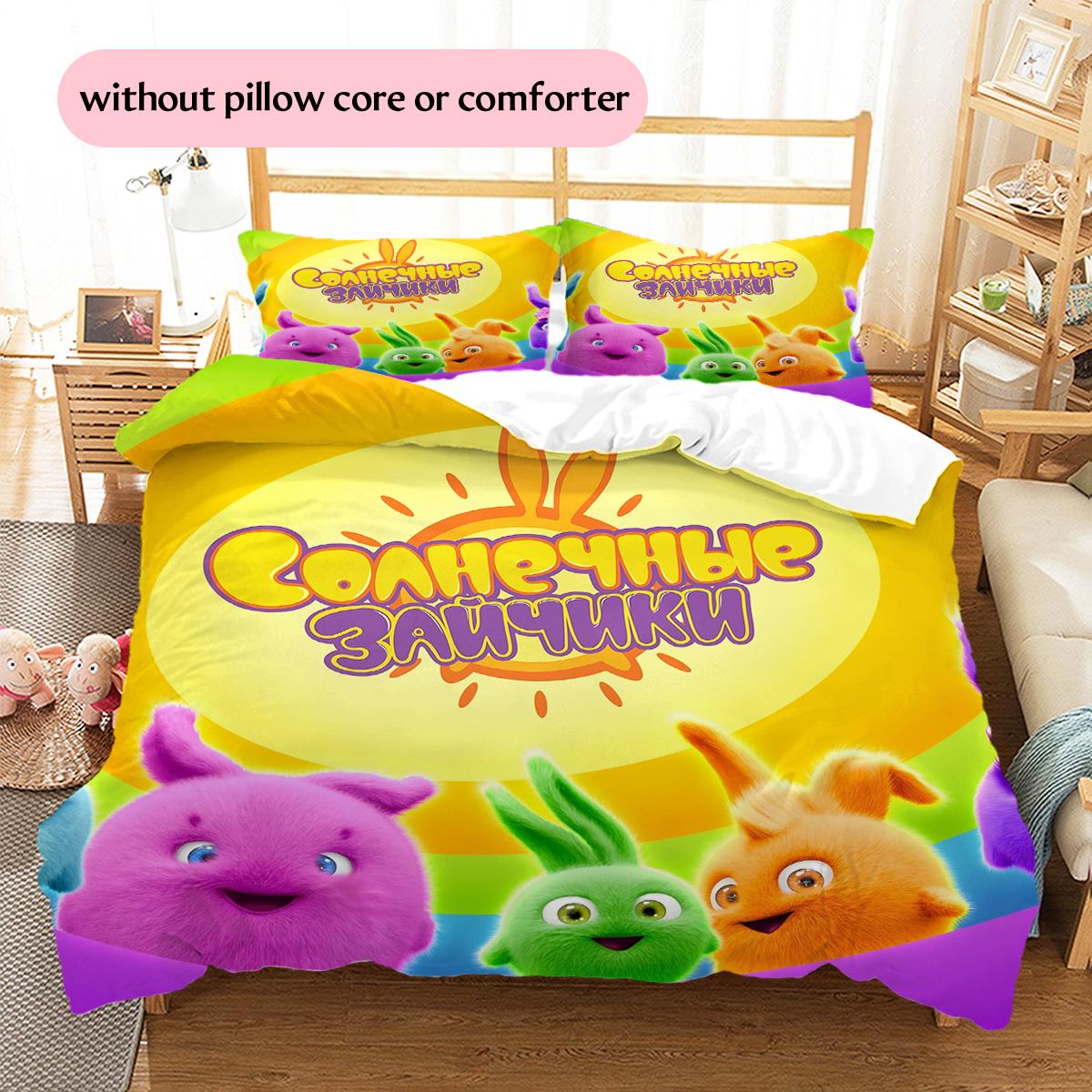 Happy Rabbit Pattern Bedding Quilt Set Home Decoration Gift (1 * duvet cover + 2 * pillowcase without core) 135x200cm
Happy Rabbit Pattern Bedding Quilt Set Home Decoration Gift (1 * duvet cover + 2 * pillowcase without core) 135x200cm