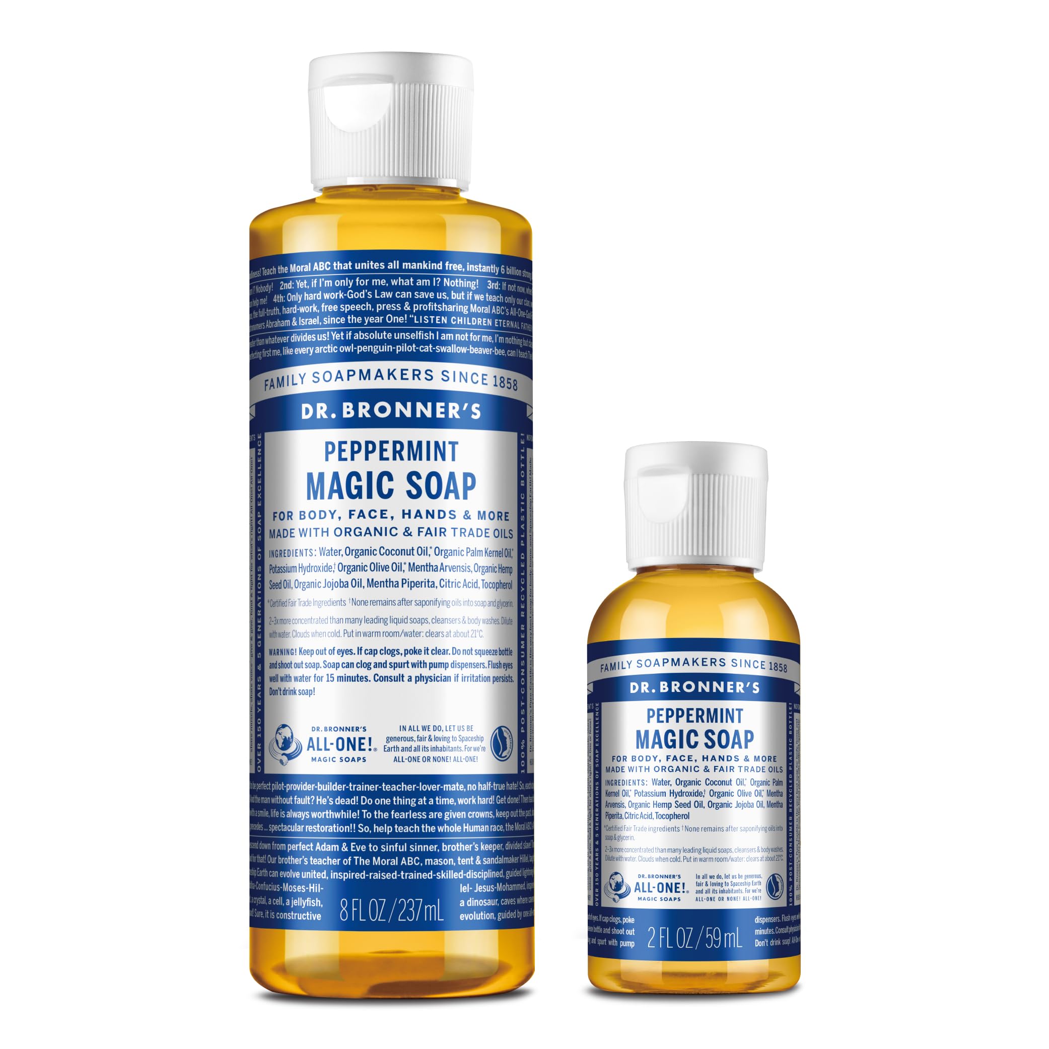 Magic Soap Peppermint Set 237ml 59ml Refreshing mint scent Body soap soap Organic Dr. Bronner s + Multi-purpose
Magic Soap Peppermint Set 237ml 59ml Refreshing mint scent Body soap soap Organic Dr. Bronner s + Multi-purpose