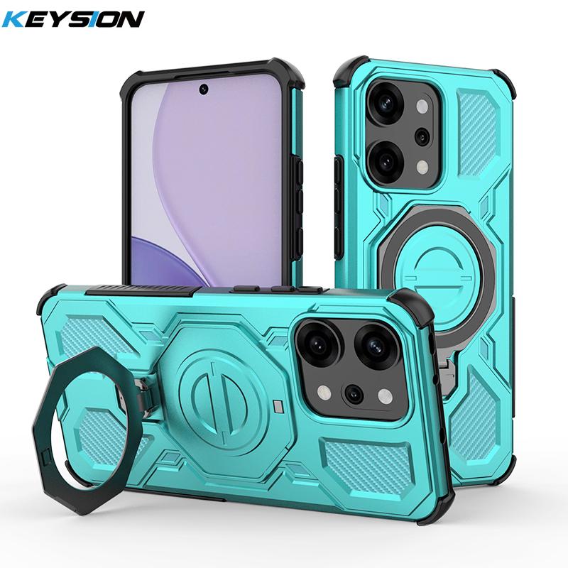 KEYSION Противоударный магнитный чехол для OPPO Reno14 Pro 5G Силикон+ПК Вертикальная живая металлическая кольцевая подставка Чехол для телефона для OPPO Reno14 5G for Reno14 Pro 5G зелёный
KEYSION Противоударный магнитный чехол для OPPO Reno14 Pro 5G Силикон+ПК Вертикальная живая металлическая кольцевая подставка Чехол для телефона для OPPO Reno14 5G for Reno14 Pro 5G зелёный