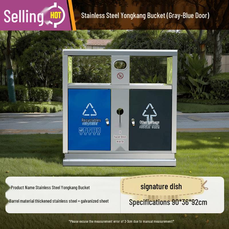 Outdoor Stainless Steel Waste Sorting Bin
Outdoor Stainless Steel Waste Sorting Bin