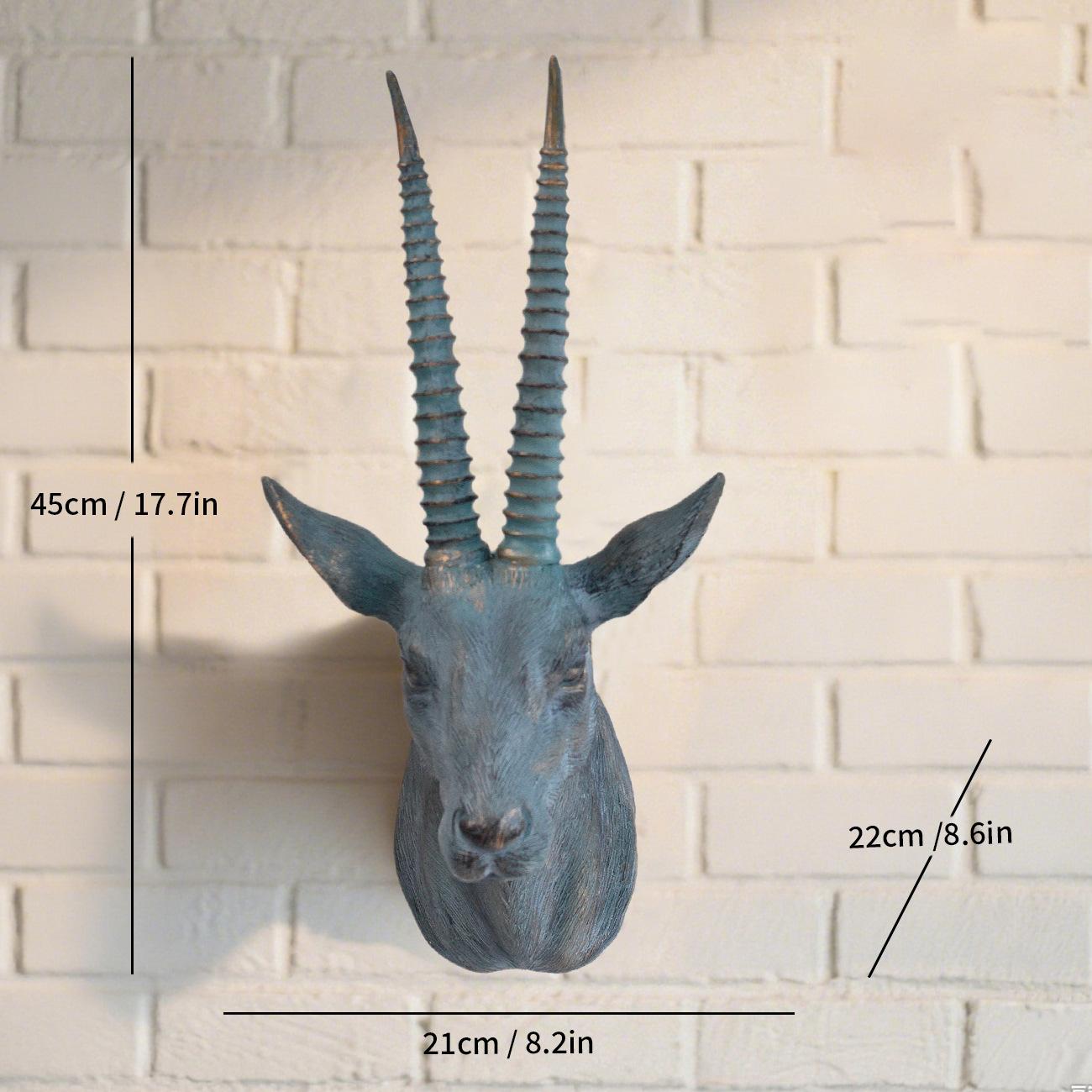 Animal head wall decoration ornament living room entrance background wall retro deer head antelope head resin handicraft
Animal head wall decoration ornament living room entrance background wall retro deer head antelope head resin handicraft