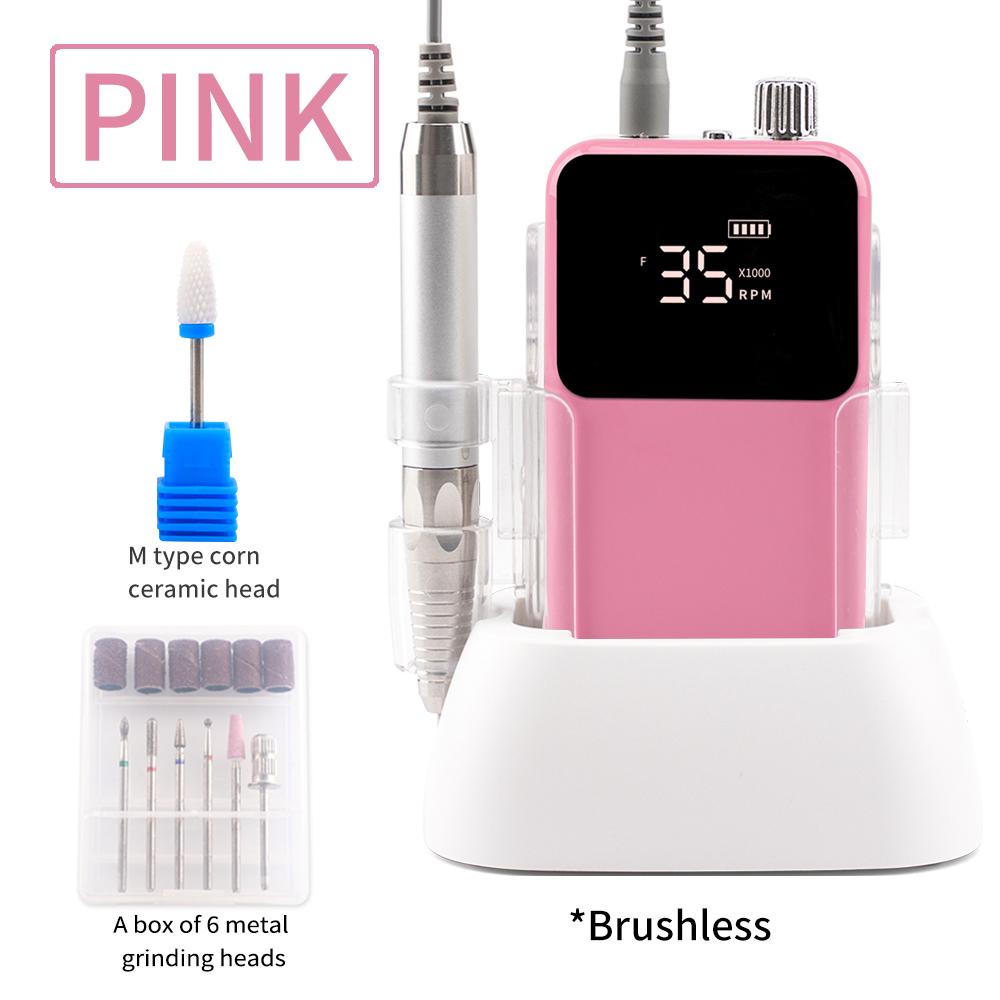 BEPAN SIMINAIL Rectangle Brushless Nail Drill Rechargeable Desktop Base 35000RPM Manicure Machine Nail File Cordless Drilling US рожевий
BEPAN SIMINAIL Rectangle Brushless Nail Drill Rechargeable Desktop Base 35000RPM Manicure Machine Nail File Cordless Drilling US рожевий