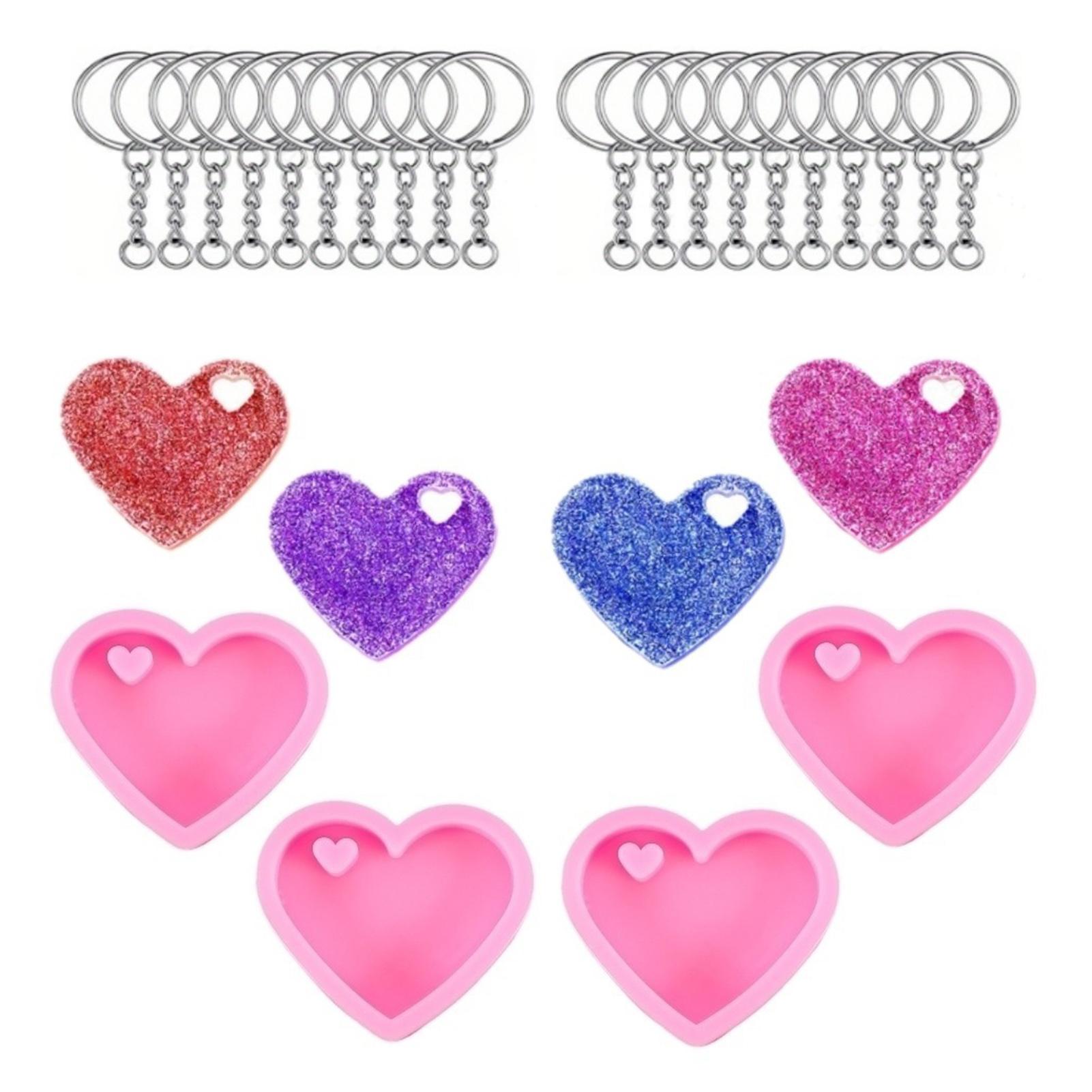 24pcs Keyrings Silicone Mold Washable Heart-Shaped Keyrings Making Mold For DIY Epoxy Resin Key Chain Ring Jeweley Pendants рожевий
24pcs Keyrings Silicone Mold Washable Heart-Shaped Keyrings Making Mold For DIY Epoxy Resin Key Chain Ring Jeweley Pendants рожевий