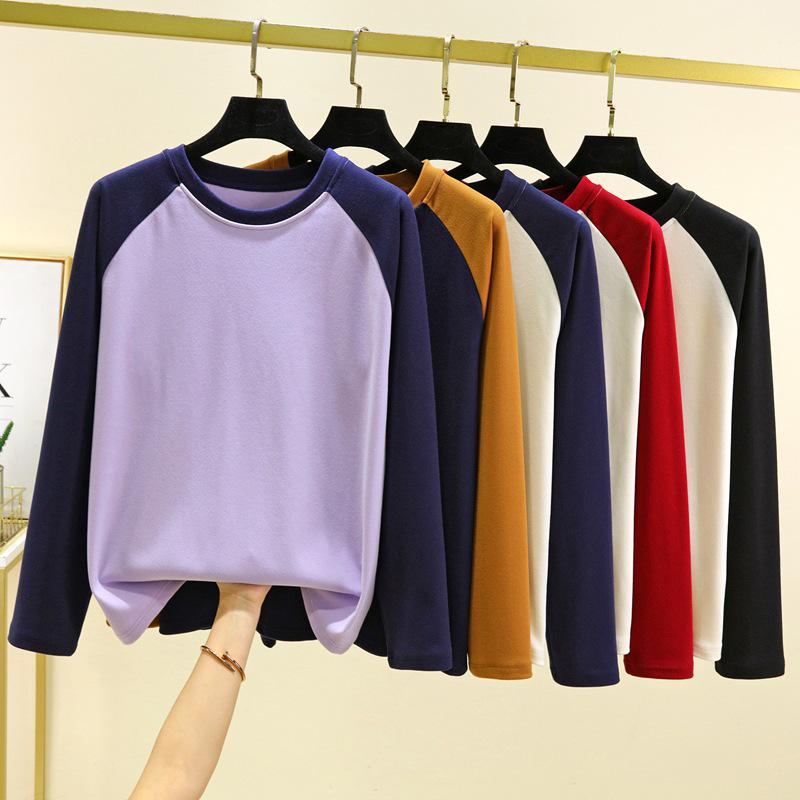 German Velvet Women s Color Block Raglan Sleeve T-Shirt - Slimming, Versatile Crew Neck Autumn Winter Style L
German Velvet Women s Color Block Raglan Sleeve T-Shirt - Slimming, Versatile Crew Neck Autumn Winter Style L