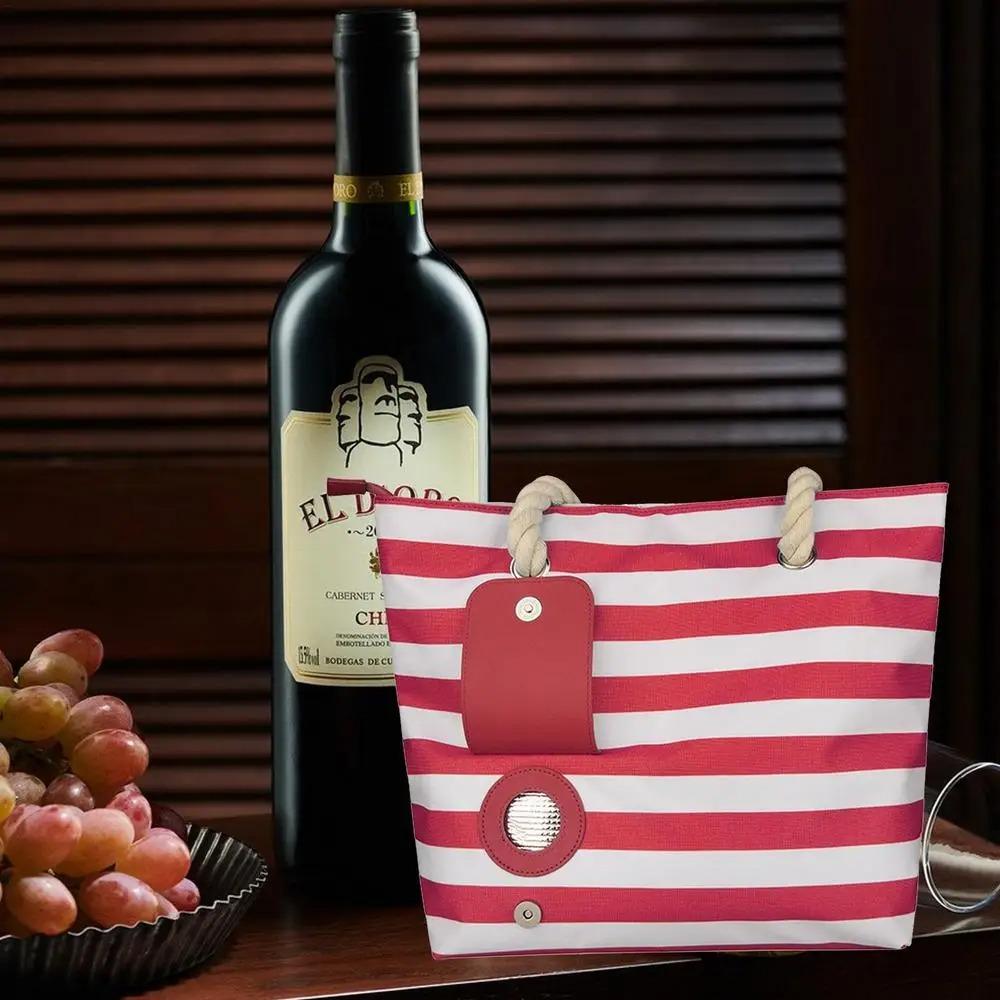 Large Capacity Thermal Insulation Wine Bag Aluminum Foil Lining Beach Wine Bag Party Blue-Stripes
Large Capacity Thermal Insulation Wine Bag Aluminum Foil Lining Beach Wine Bag Party Blue-Stripes
