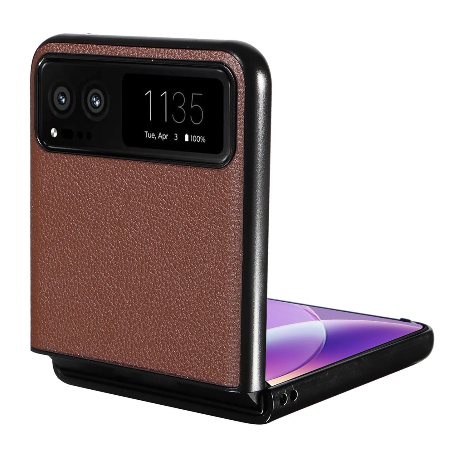 For Motorola Razr 40 5G Litchi Texture Phone Case PU Leather Coated PC Anti-drop Cover Brown
For Motorola Razr 40 5G Litchi Texture Phone Case PU Leather Coated PC Anti-drop Cover Brown