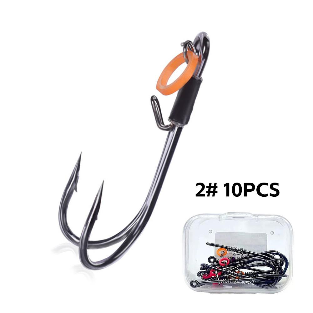 10PCS High-Carbon Steel Double-Hook Live Shrimp Hooks Anti-Disengagement Hook with Barbs 2#
10PCS High-Carbon Steel Double-Hook Live Shrimp Hooks Anti-Disengagement Hook with Barbs 2#