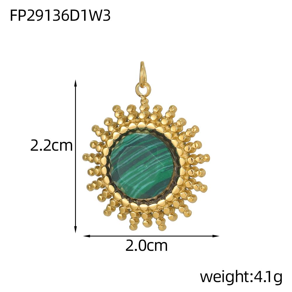 CARLIDANA Vintage Stainless Steel Round Sun Charm Faceted Round Natural Stone Gold Color Pendant DIY Jewelry Necklace Accessory
CARLIDANA Vintage Stainless Steel Round Sun Charm Faceted Round Natural Stone Gold Color Pendant DIY Jewelry Necklace Accessory