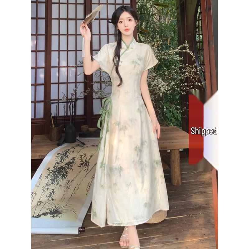 Summer Plus Size Green Chinese Style Qipao Dress 2XL зелений/нефритовий
Summer Plus Size Green Chinese Style Qipao Dress 2XL зелений/нефритовий