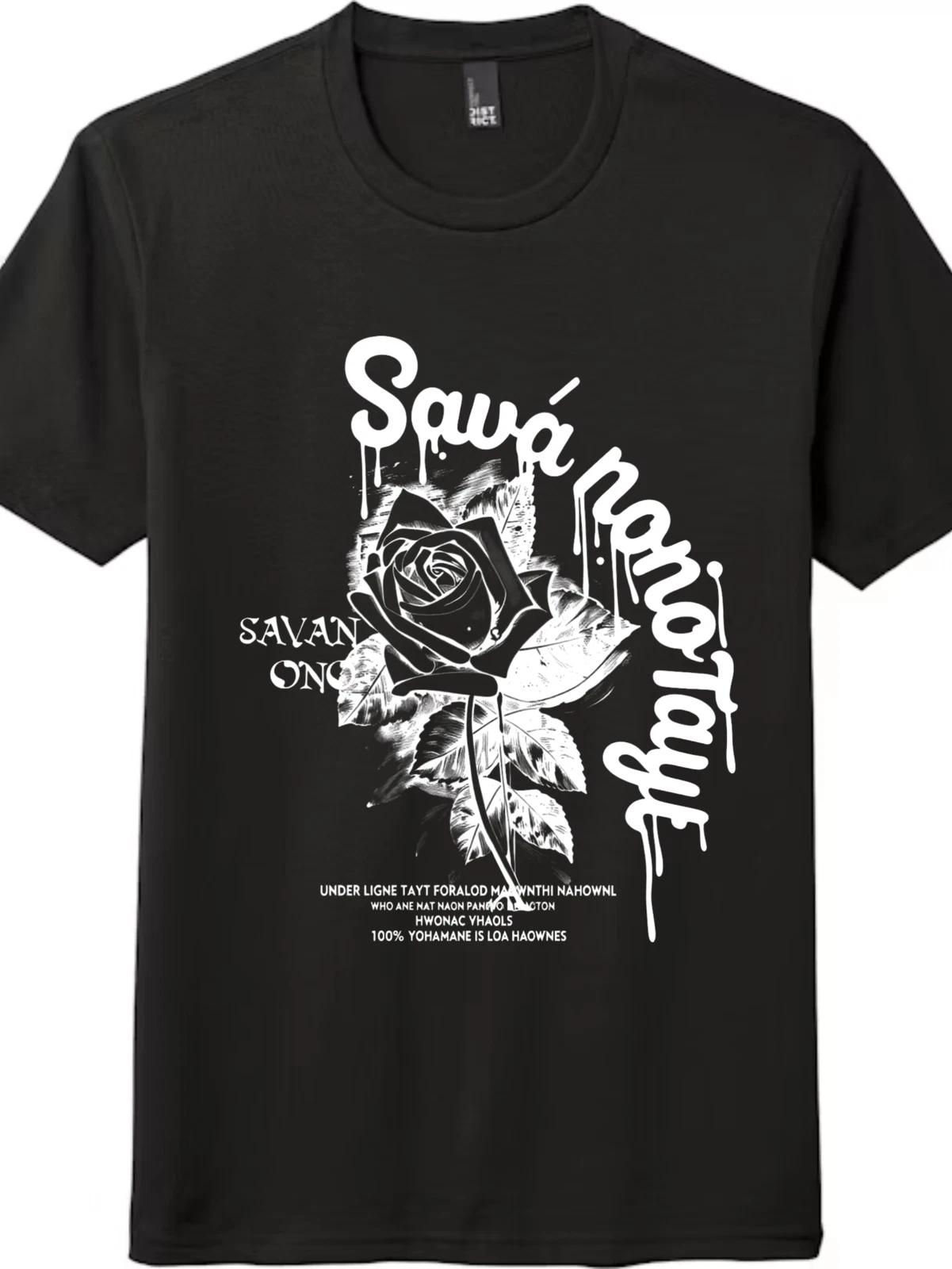 Sava Nano Taye Tee | Signature Rose Print Unisex Streetwear Top 4XL
Sava Nano Taye Tee | Signature Rose Print Unisex Streetwear Top 4XL