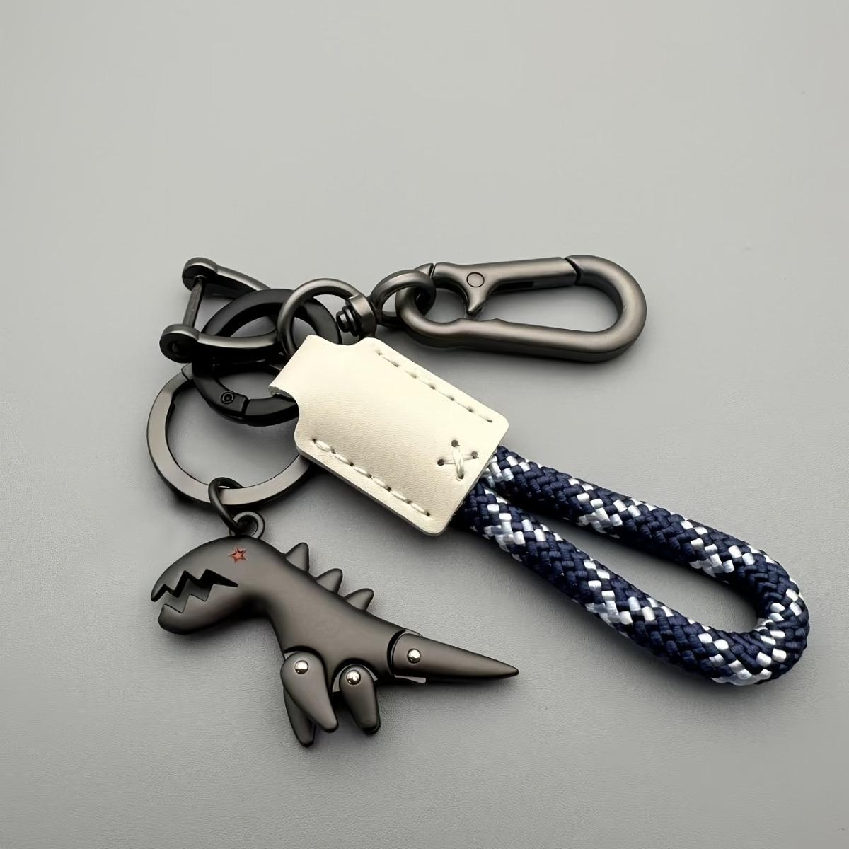 1 cute little dinosaur keychain with a lanyard, made of aluminum alloy with a matte finish
1 cute little dinosaur keychain with a lanyard, made of aluminum alloy with a matte finish