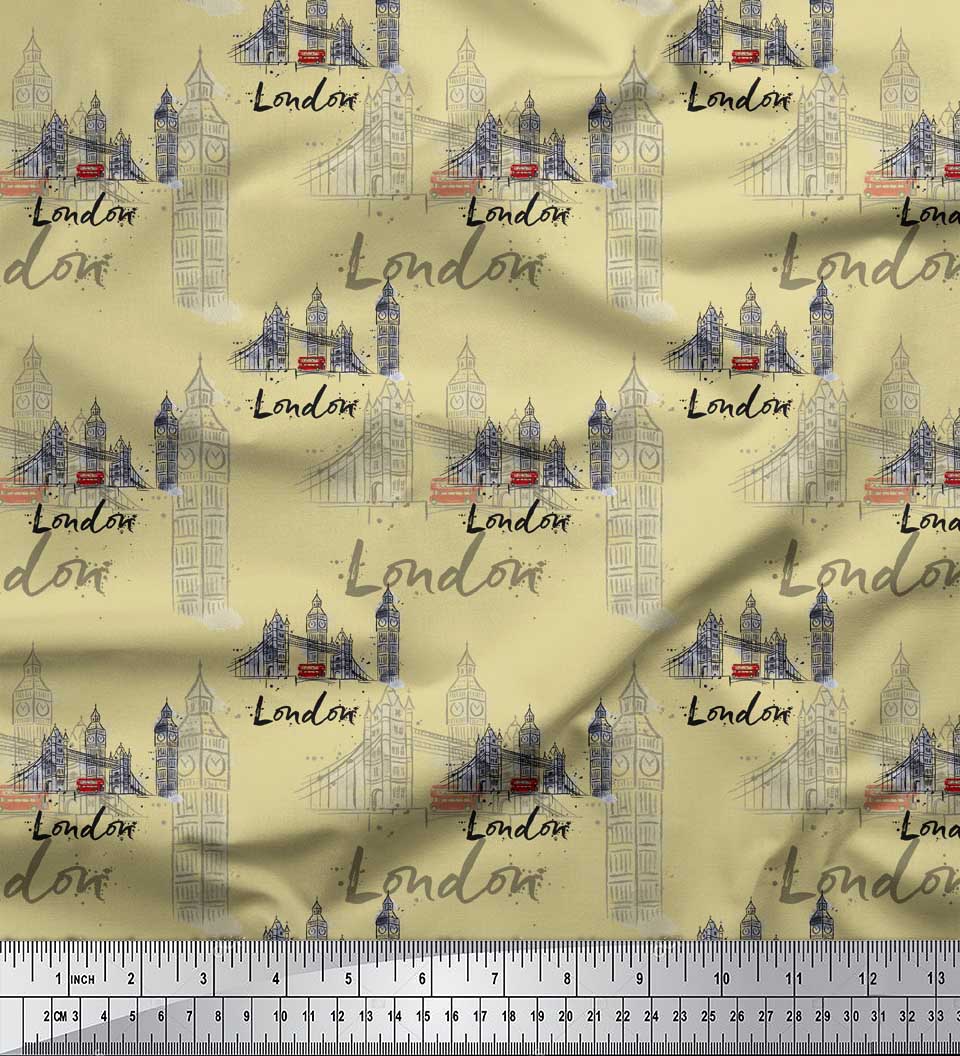 Soimoi Beige Japan Crepe Satin Fabric London Theme Архитектурная ткань с принтом на метр 42 дюйма 42 Inch Wide - Cotton Voile бежевый
Soimoi Beige Japan Crepe Satin Fabric London Theme Архитектурная ткань с принтом на метр 42 дюйма 42 Inch Wide - Cotton Voile бежевый