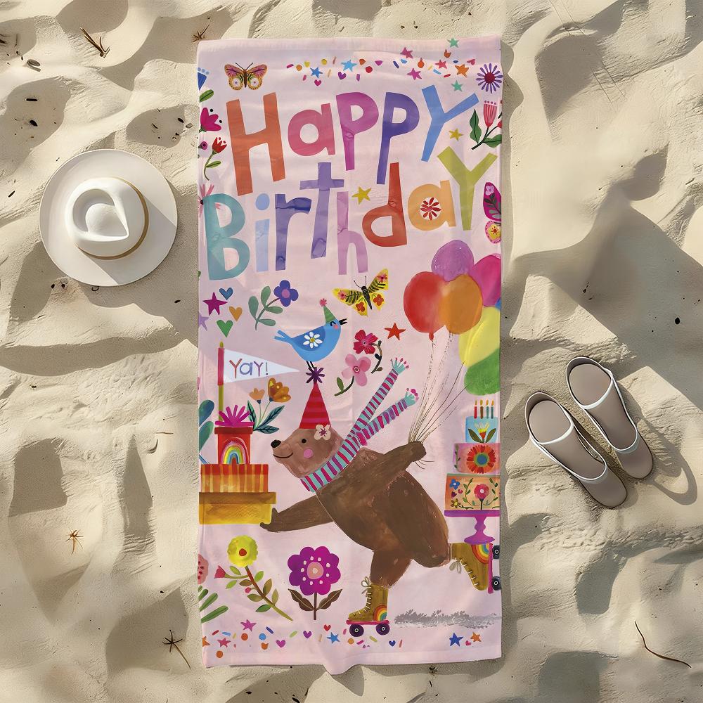 Happy Birthday Towel For Swim Yoga Gym Quick Drying Soft and skin-friendly Beach Towels All-Season W40*H60(CM)
Happy Birthday Towel For Swim Yoga Gym Quick Drying Soft and skin-friendly Beach Towels All-Season W40*H60(CM)